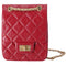 CHANEL Matelasse 2.55 Reissue Shoulder Bag Red Calfskin Leather